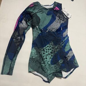 ADIDAS Leotard 2023 Pro Elite Team w/ Sleeve Running Speedsuit HR5622 Medium NWT